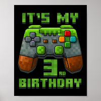 It’s My 3rd Birthday Shirt Gamer Video Pixel Game 