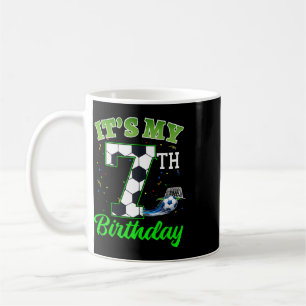 It’s My 7th Birthday Footll Boy Girl Kids Soccer S Coffee Mug
