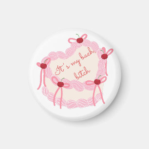 It’s My Bachelorette Coquette Cake Bridal Party Magnet