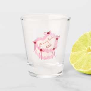 It’s My Bachelorette   Coquette Cake Bridal Party Shot Glass