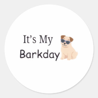 It’s My Barkday Cute Dog Birthday Sticker