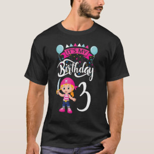 It`s My Birthday 3 Kids Party Themed Pirate Birthd T-Shirt