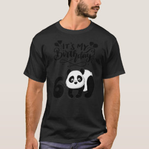 It`s My Birthday 6 Kids Party Themed Panda Birthda T-Shirt