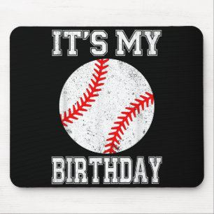It’s My Birthday Baseball Vintage Style  Mouse Pad