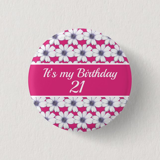 It’s my Birthday Custom Birthday 1 Inch Round Button (Front)