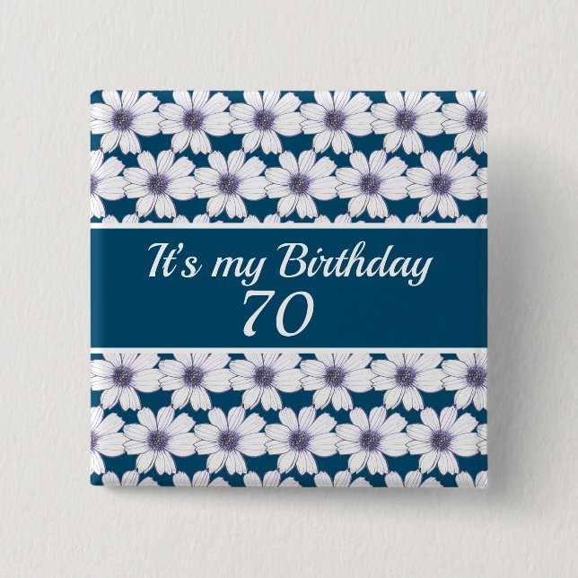 It’s my Birthday Custom Birthday 2 Inch Square Button (Front)