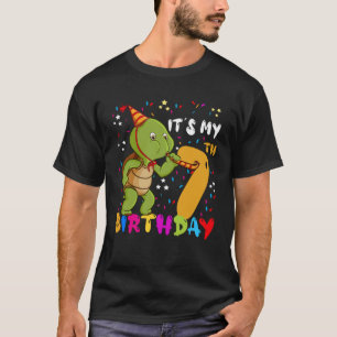 It s My Birthday Turtle I´m 7 Years Old Tortoise B T-Shirt