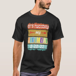 It’S My Twosday Birthday Retro Vintage Tee Design