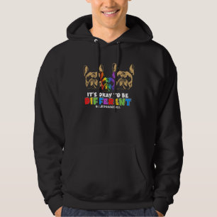 It s Okay To Be Different Dog Family Autism Awaren Hoodie