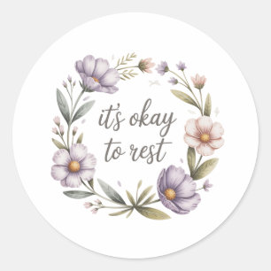 It’s Okay to Rest Sticker   Mental Health 