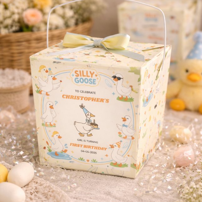 It’s ONE Silly Goose Retro 1st Birthday Fun Modern Favor Box (It’s ONE Silly Goose Retro 1st Birthday Fun Modern Favor Boxes
)