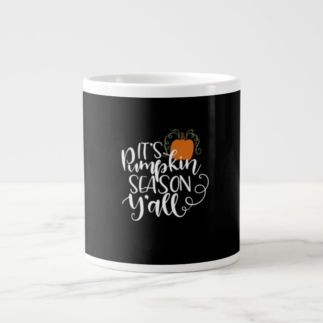 It’s Pumpkin Season Y’all Funny Trendy Large Coffee Mug (Front)