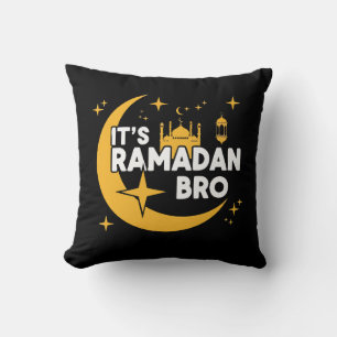 It’s Ramadan Bro Happy Fasting Islamic Crescent  Throw Pillow