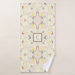 It’s So Ivory Geometric Abstract Pattern  Bath Towel