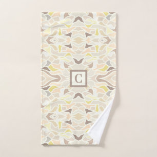 It’s So Ivory Geometric Abstract Pattern  Hand Towel