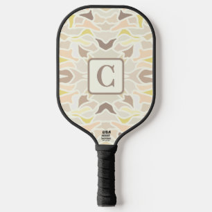 It’s So Ivory Geometric Abstract Pattern Pickleball Paddle