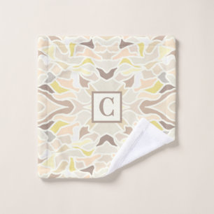 It’s So Ivory Geometric Abstract Pattern  Wash Cloth