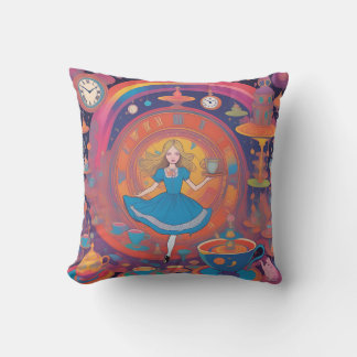 It’s Tea Time Alice Throw Pillow