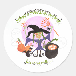 “It’s the most SPOOKIEST time of the year!”  Classic Round Sticker