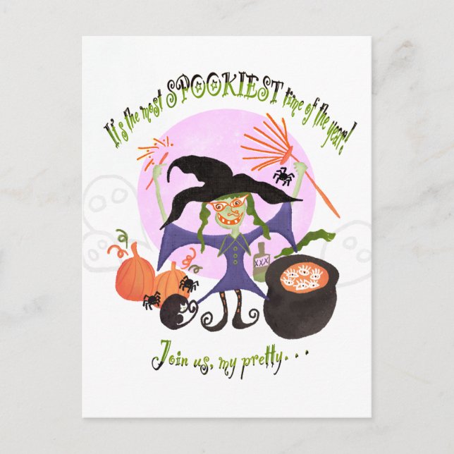 “It’s the most SPOOKIEST time of the year!” Holiday Postcard (Front)