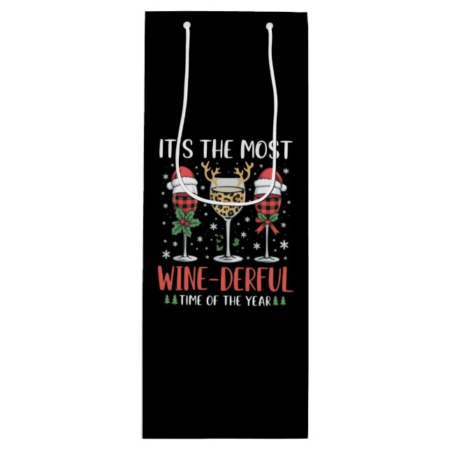 It’s the Most Wine-Derful Time of the Year Xmas Wine Gift Bag (Front)