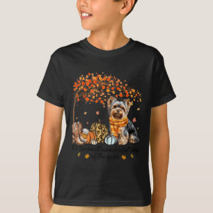 It’s The Most Wonderful Time Yorkie Pumpkins Autum T-Shirt