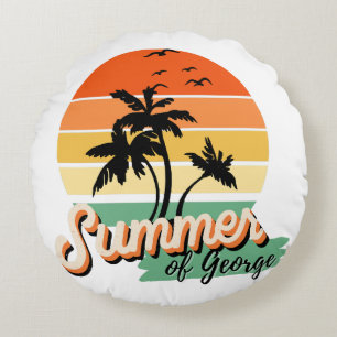 It s The Summer Of George Round Pillow