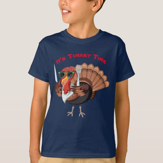 It’s Turkey Time Boy T-Shirt  (Front)