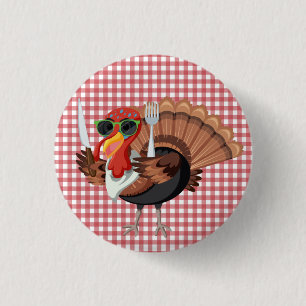 It’s Turkey Time with Red Chequered Back Button