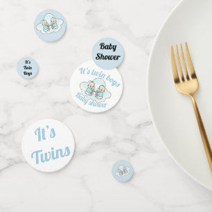 It’s twin boys! Baby shower table confetti