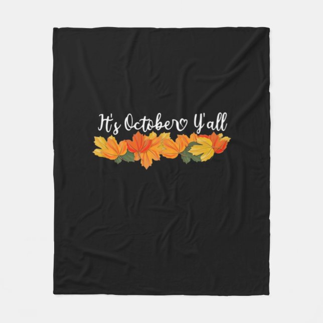It’s Y’all Cute Fall Creative Casual Fleece Blanket (Front)