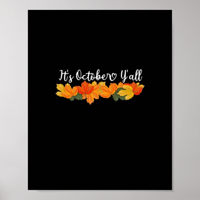 It’s Y’all Cute Fall Creative Casual Poster (Front)