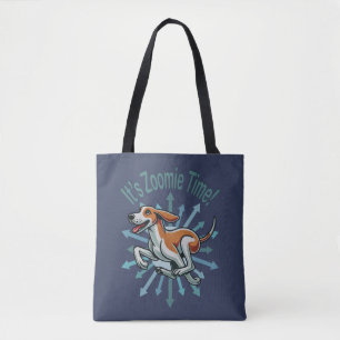 It’s Zoomie Time American Fox Hound Tote Bag
