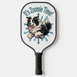 It’s Zoomie Time Border Collie Pickleball Paddle