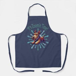 It’s Zoomie Time Brown Scotty Apron