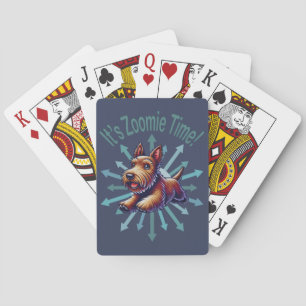 It’s Zoomie Time Brown Scotty Playing Cards