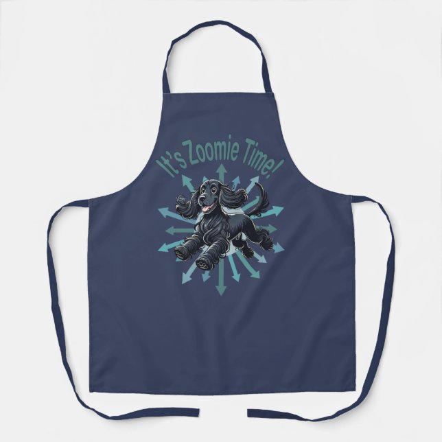 It’s Zoomie Time Cocker Spaniel Apron (Front)