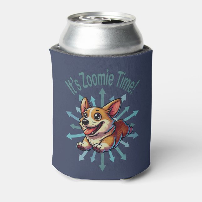It’s Zoomie Time Corgi Can Cooler (Can Back)