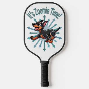 It’s Zoomie Time Doberman Pincher Pickleball Paddle
