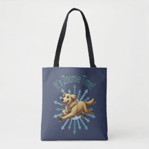 It’s Zoomie Time Golden Retriever Tote Bag
