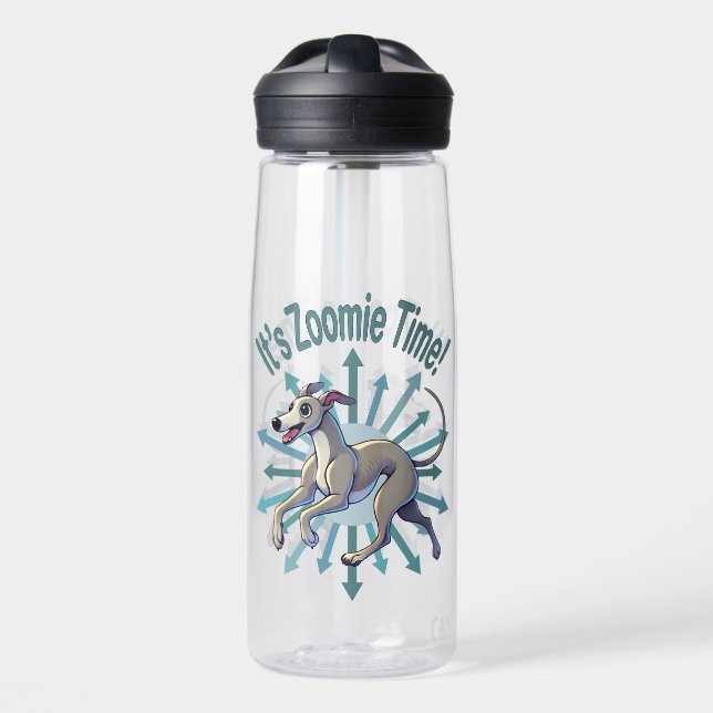 It’s Zoomie Time Greyhound Water Bottle (Front)