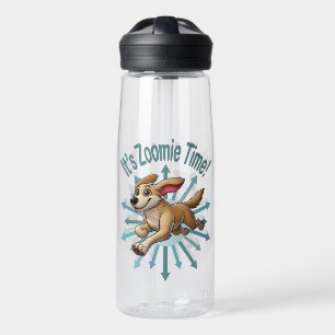 It’s Zoomie Time Medium Tan Mutt Water Bottle