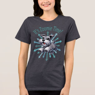 It’s Zoomie Time Miniature Schnauzer Tri-Blend Shirt