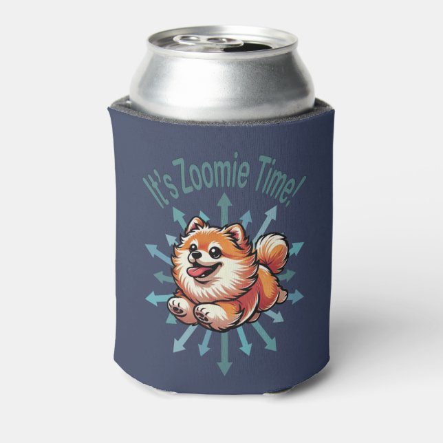It’s Zoomie Time Pomeranian Can Cooler (Can Back)