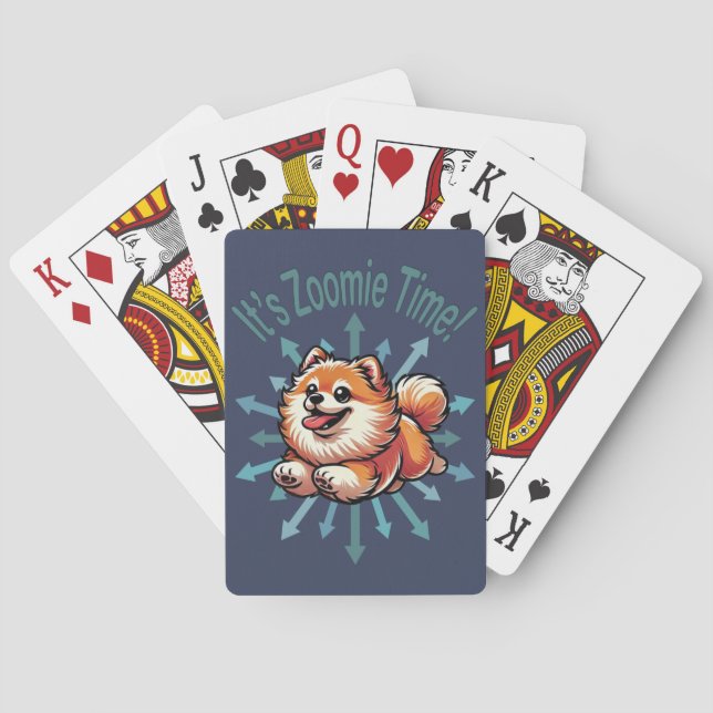 It’s Zoomie Time Pomeranian Playing Cards (Back)