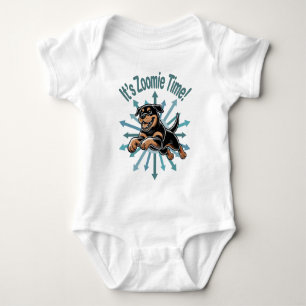 It’s Zoomie Time Rottweiler Baby Bodysuit