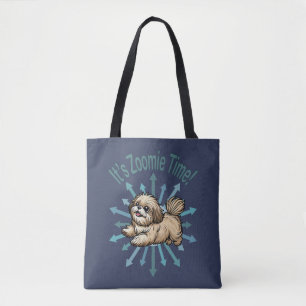 It’s Zoomie Time Shih Tzu Tote Bag