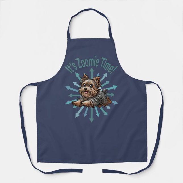 It’s Zoomie Time Yorkshire Terrier Apron (Front)