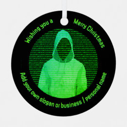 IT Security at Christmas - Stay Secure Promotional Metal Ornament