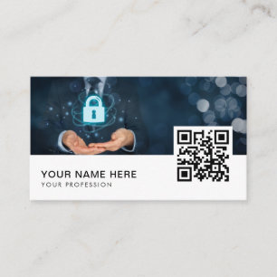 IT-Security internet security cybersecuri QR Code Business Card
